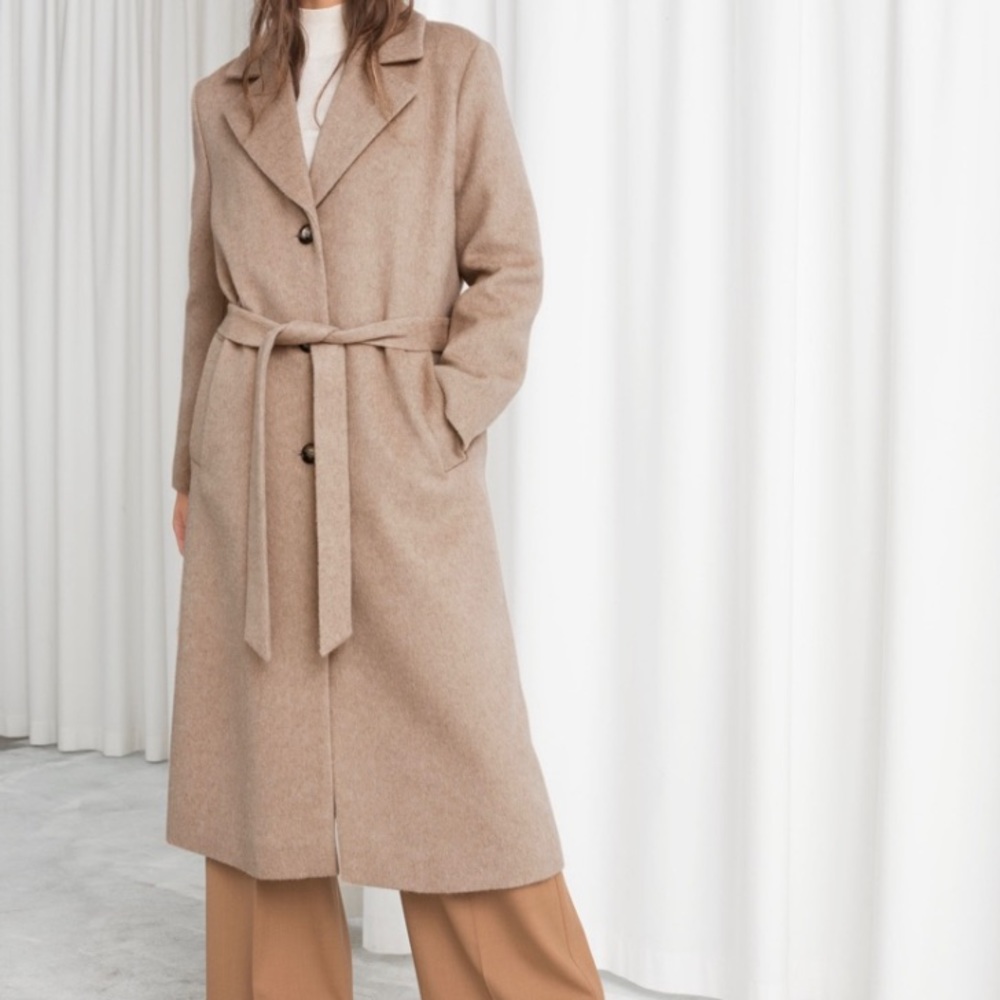 & Other Stories Relaxed Alpaca Blend Coat